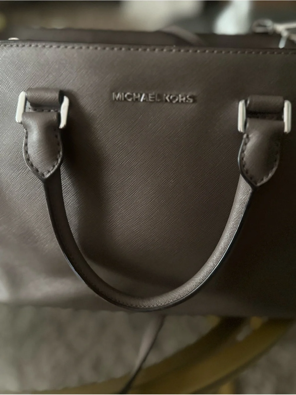 Michael Kors Brown Saffiano Satchel with Matching Wallet